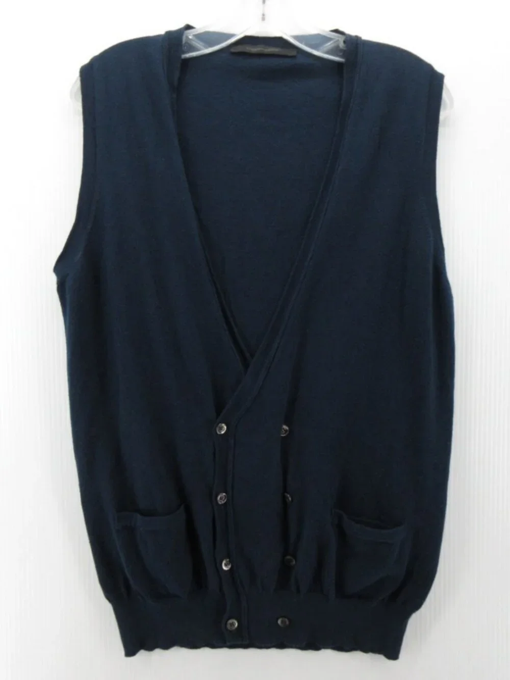 Messagerie Sweater Medium Vest Cardigan Double Breasted Pockets Italy